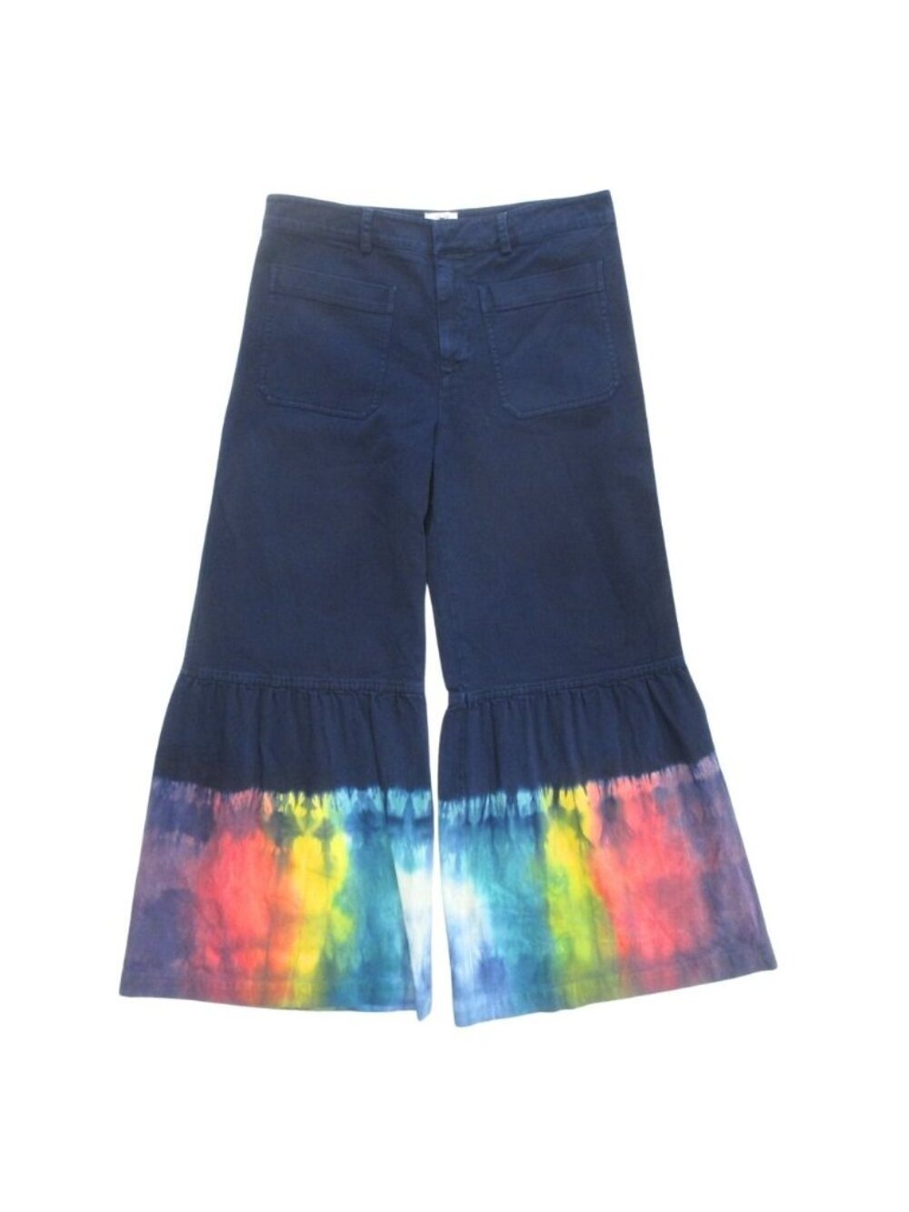 Dior Midnight Blue Tie Dye Pattern Fugees Denim Pants Multi